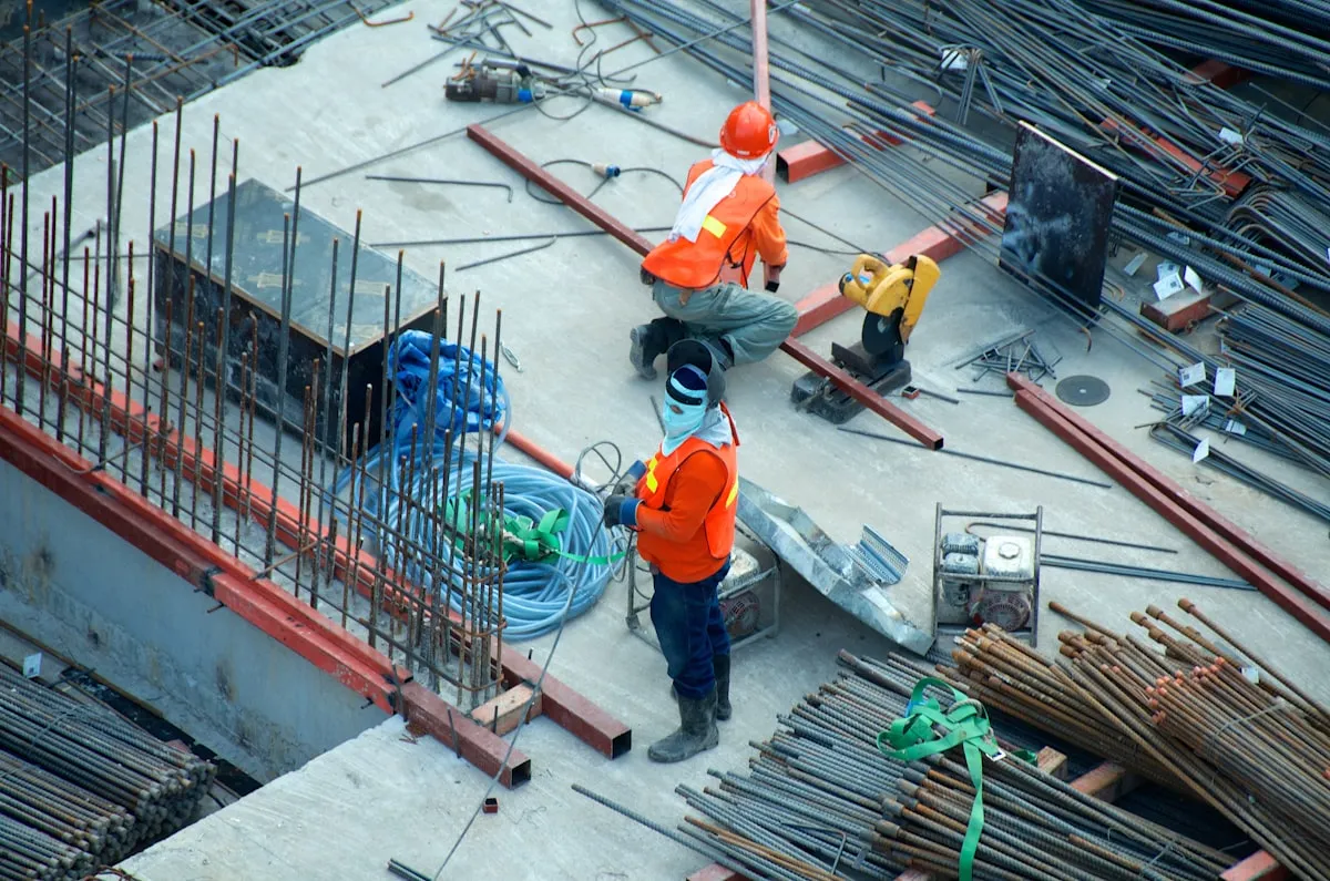 Subcontractor on a construction site